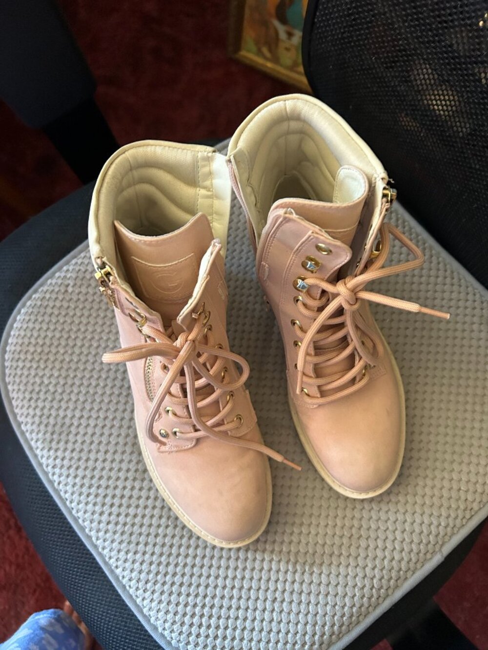 GBG PINK ANKLE BOOTS